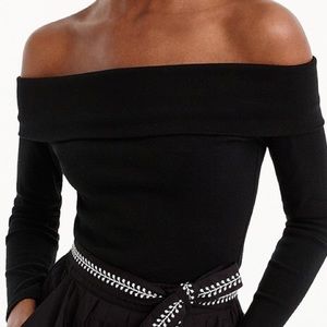 J. Crew Off-the-shoulder Foldover Top. SZ M